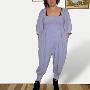 Intimately Free People Lilac purple knit one piece Lotta Love jumpsuit size XL